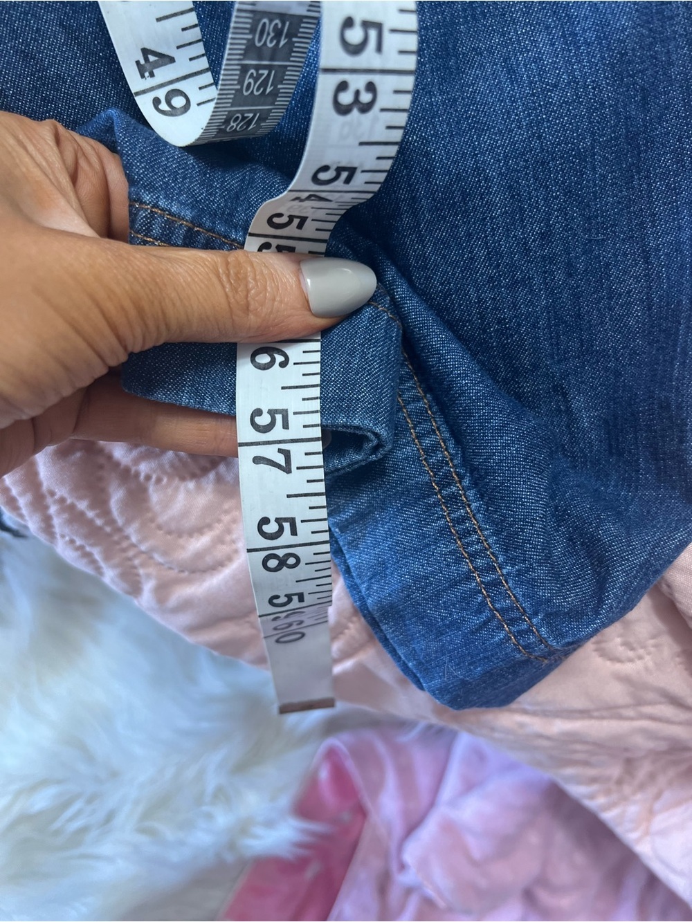 TALBOTS Denim Jumpsuit Medium Pockets Button Down Long Sleeve - Picture 15 of 15